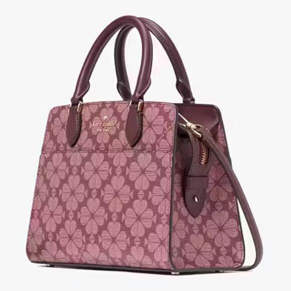 Kate Spade NWT Signature Spade Flower Satchel Grenache Multi - Pink Retail $379 - Picture 3 of 11
